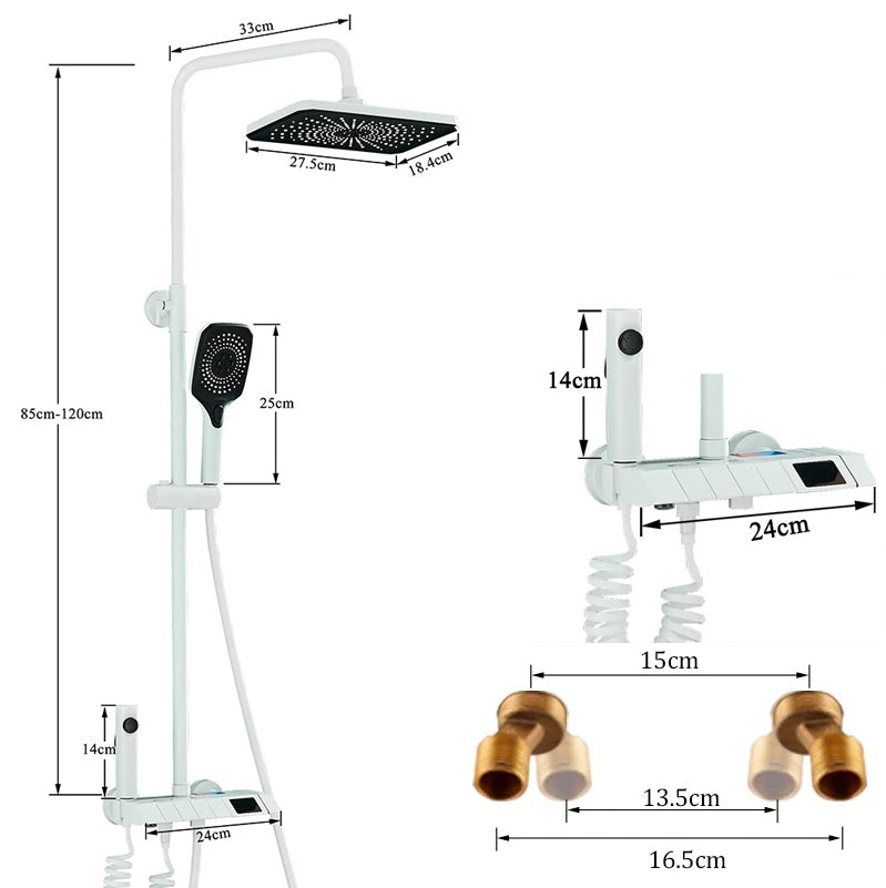 Bathroom shower system | Bathroom shower set Tetrasink | Bathroom faucet with shower and handset SHBD1TS01 - Tetrasink