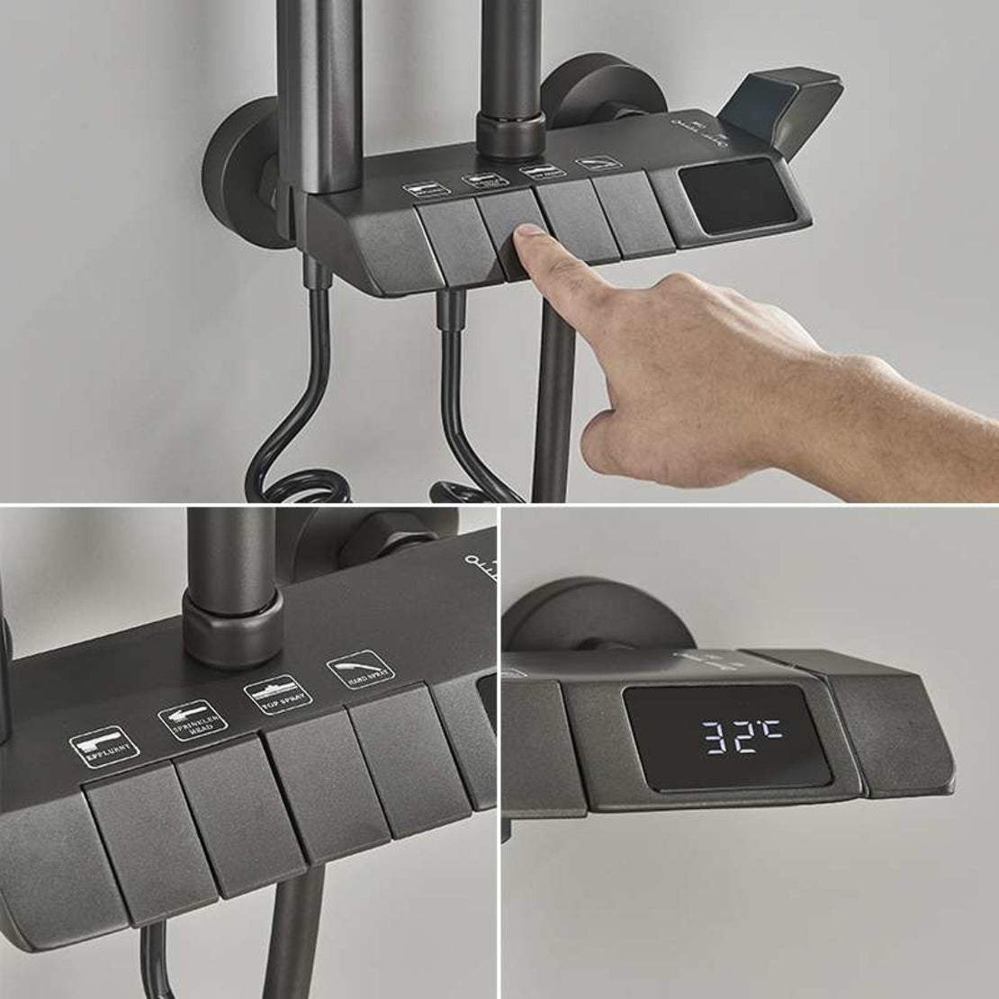 Bathroom shower system | Bathroom shower set Tetrasink | Bathroom faucet with shower and handset  SHBD1TS01 - Tetrasink