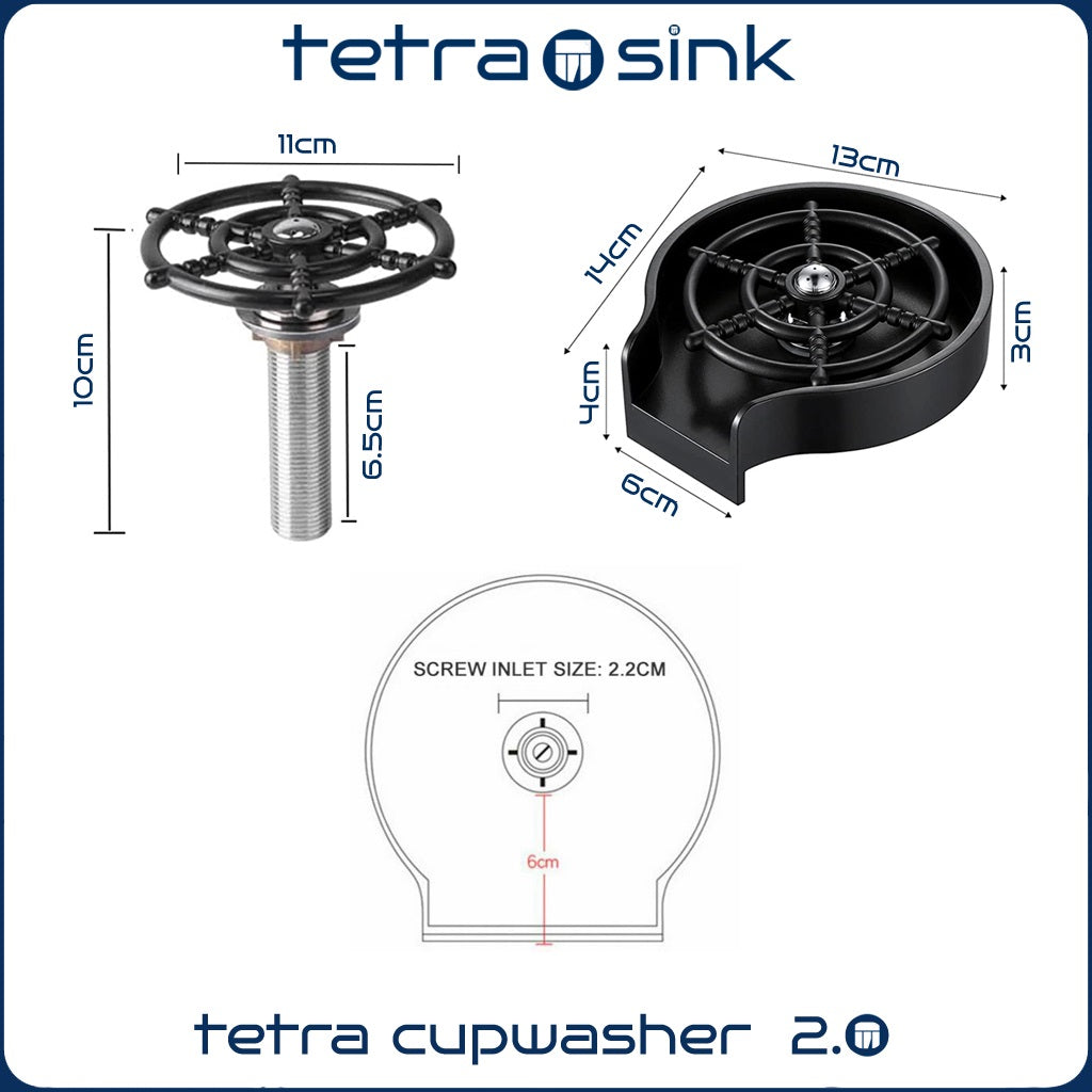 Automatic Cup Washer 2.0 | ABS | METAL - Tetrasink