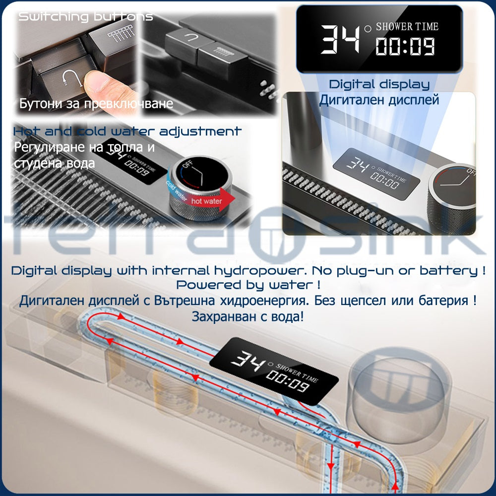 Multifunctional kitchen sink | Tetra Sink | 4KN2S30475TS | set А | Multifunctional sink for kitchen with deep trough and high-quality waterfall mixer - Tetrasink