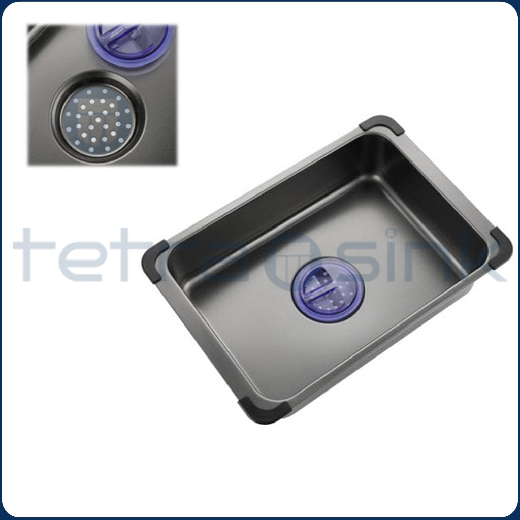 Multifunctional kitchen sink | Tetra Sink | 4KN2S30475TS | set А | Multifunctional sink for kitchen with deep trough and high-quality waterfall mixer - Tetrasink
