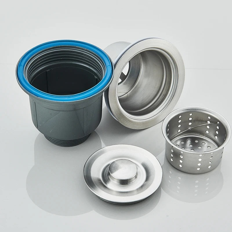 Multifunctional kitchen sink | Tetra Sink | 2NS30460TSKL | Multifunctional sink for kitchen with deep trough and high-quality waterfall mixer - Tetrasink