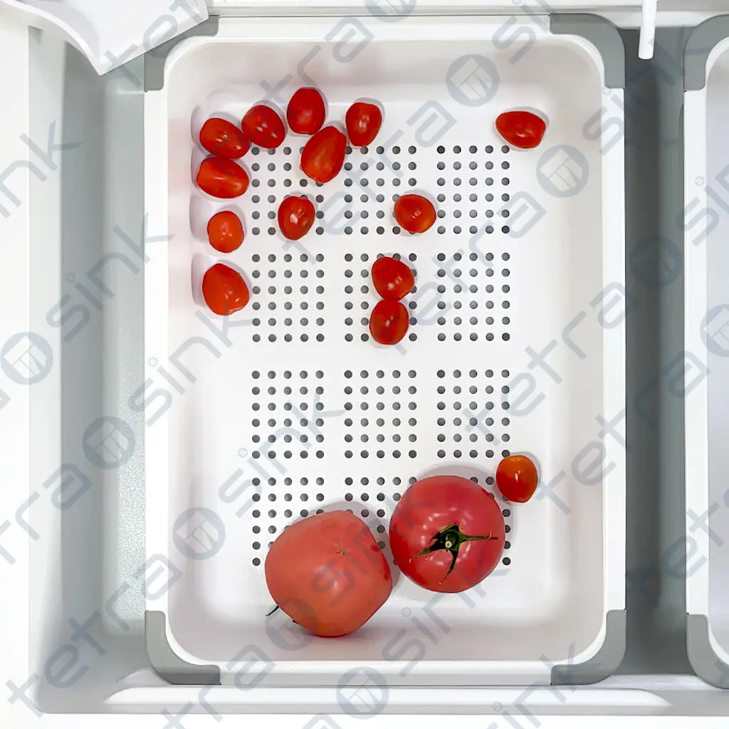Multifunctional kitchen sink | Tetra Sink | 5BCGNS30475TS | Multifunctional sink for kitchen with deep trough and high-quality waterfall mixer - Tetrasink