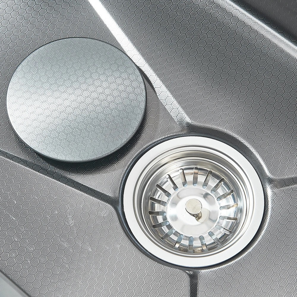 Multifunctional kitchen sink | Tetra Sink | 4KN2S30475TS | set А | Multifunctional sink for kitchen with deep trough and high-quality waterfall mixer - Tetrasink