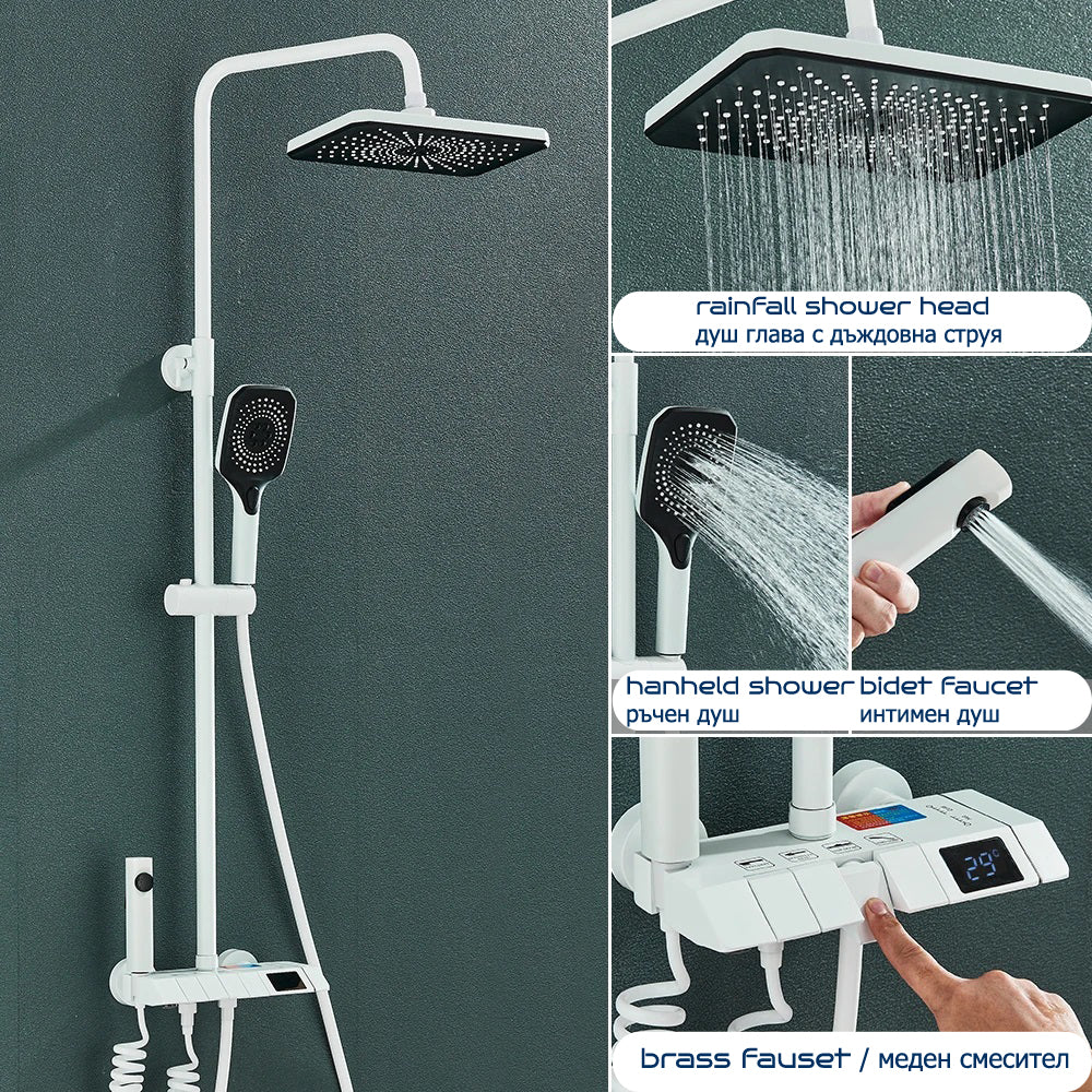 Bathroom shower system | Bathroom shower set Tetrasink | Bathroom faucet with shower and handset  SHBD1TS01 - Tetrasink