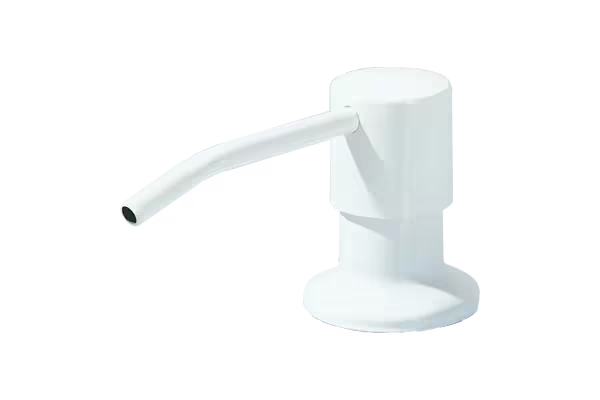 White plastic pump on a transparent background