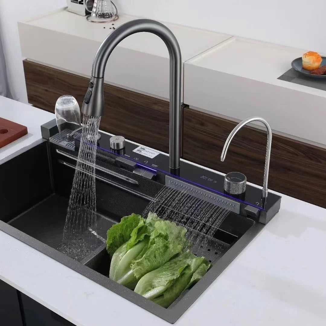 Multifunctional deep kitchen sink with Multifunctional mixing system 6in1 TETRA SINK 6NBS30475TS 17