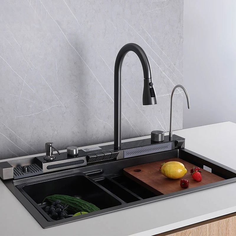 Multifunctional deep kitchen sink with Multifunctional mixing system 6in1 TETRA SINK 6NBS30475TS 2
