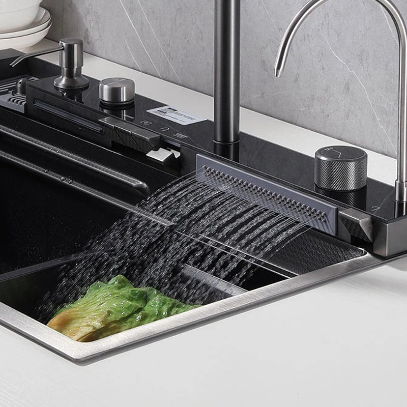 Multifunctional deep kitchen sink with Multifunctional mixing system 6in1 TETRA SINK 6NBS30475TS 7