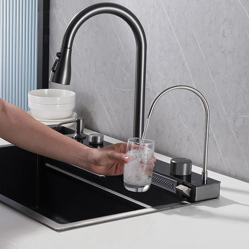 Multifunctional deep kitchen sink with Multifunctional mixing system 6in1 TETRA SINK 6NBS30475TS 8