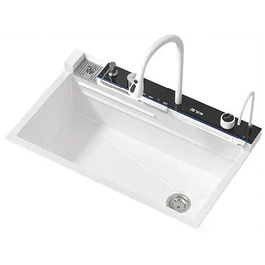 Chiuveta multifunctionala de bucatarie | Tetra Sink | 6NWS30475TS | Chiuvetă multifuncțională pentru bucătărie cu jgheab adânc și sistem de amestecare în cascadă de înaltă calitate