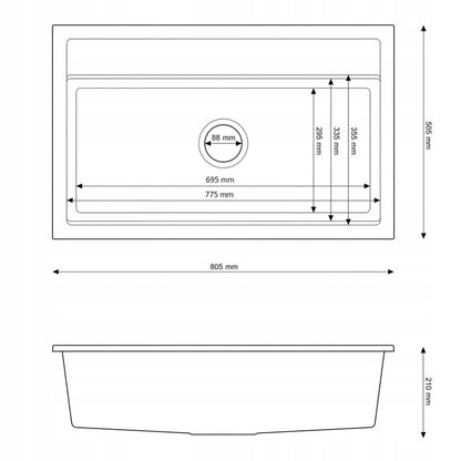 Granite Sink For Kitchen ASTI 80