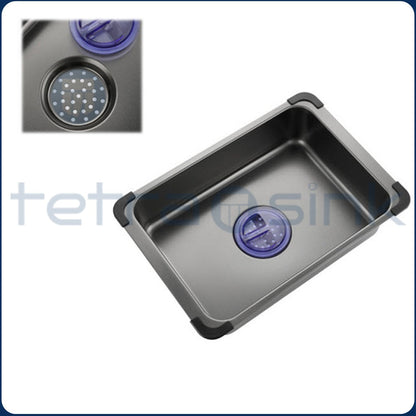 Multifunctional kitchen sink | Tetra Sink | 4KNS30475TS | set B | Multifunctional sink for kitchen with deep trough and high-quality waterfall mixer