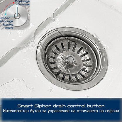 Мултифункционална мивка за кухня | Тетра Синк | 5BCGNS30475TS | 
Многофункционална мивка за кухня с дълбоко корито и висококачествен смесител водопад
